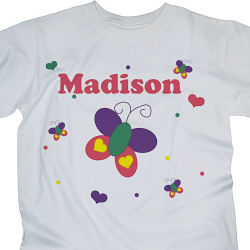 Beautiful Butterfly Personalized Youth T-Shirt